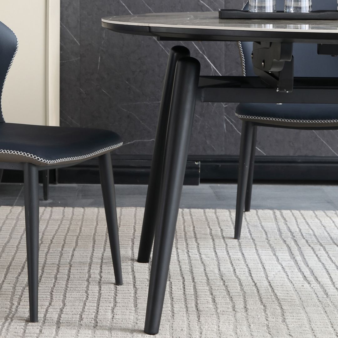 Modern Gray Sintered Stone Dining Table Set 1/4/5/7 Pieces Dining Set for Home Use