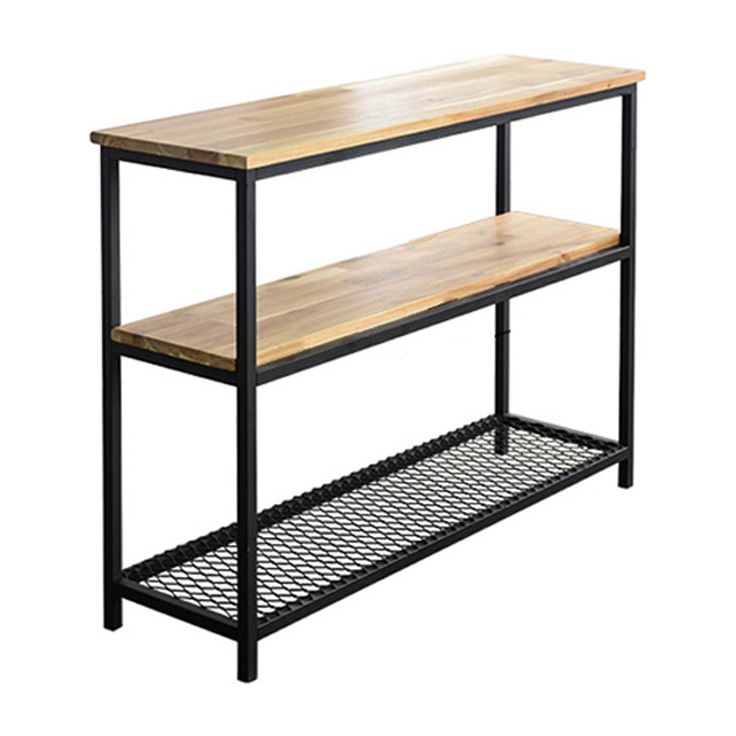 Mid-Century Modern Console Accent Table Antique Finish Console Sofa Table in Wood