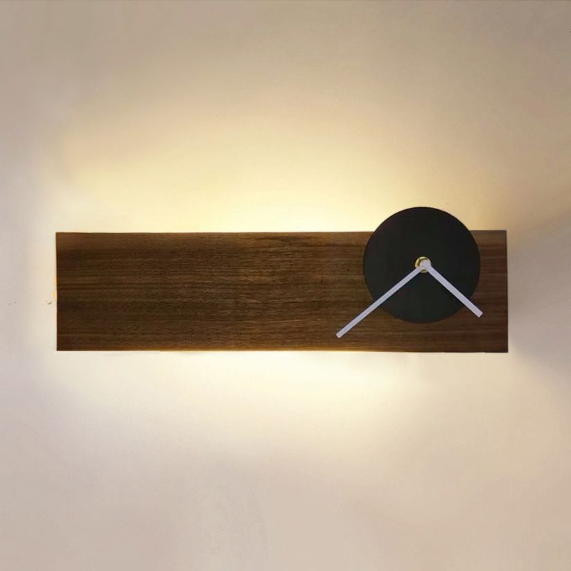 Lampe murale en bois de style contemporain Simplicité Géométrique Simplicité Murne Lumière pour la chambre