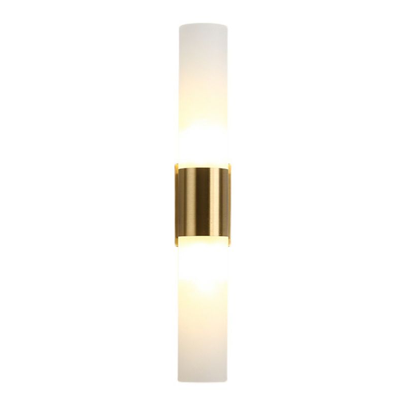 Modern 2-Light Bathroom Vanity Light Black/Golden Metal Bath Bar