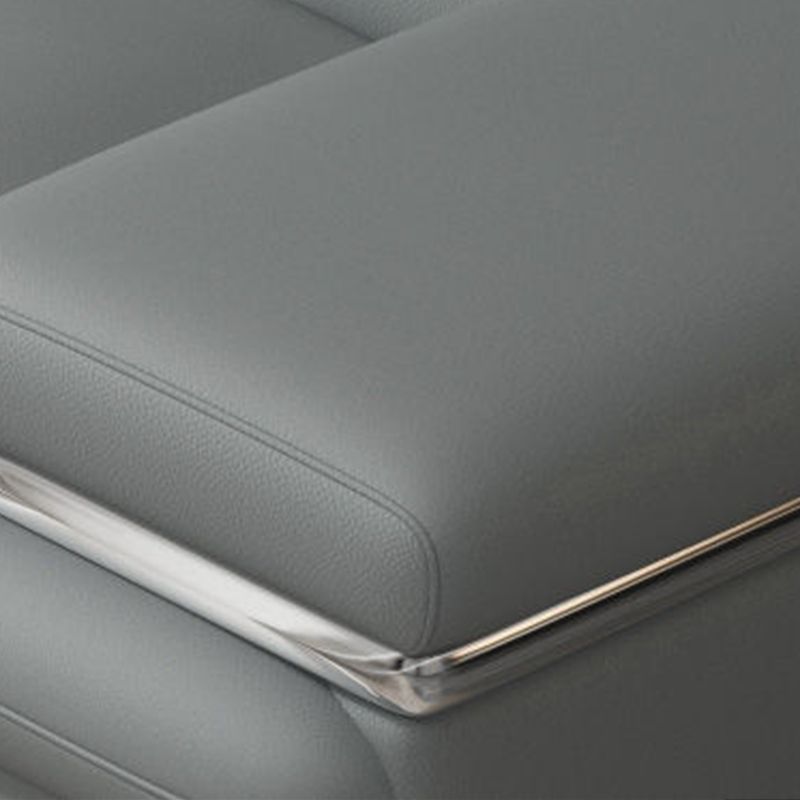 Upholstered Armrest Cushioned Back Sponge Padded Sofa Bed Grey/yellow Sofa