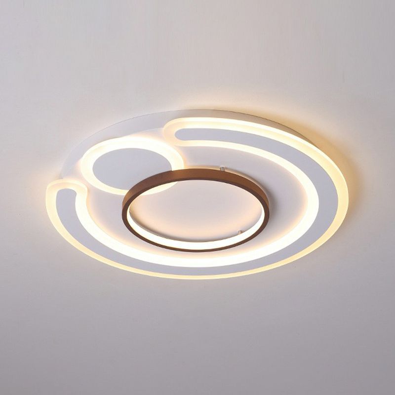 Plafonnier encastré à LED de forme circulaire en acrylique, plafonnier à café de Style nordique