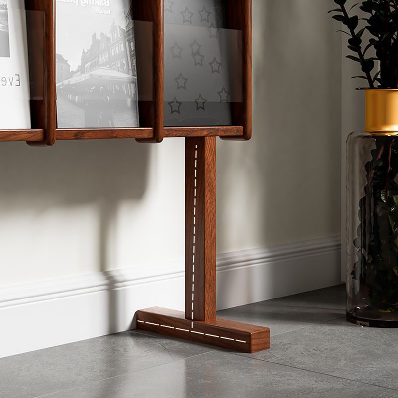 Modern Style Closed Back Bookshelf Solid Wood Bookcase with Shelves