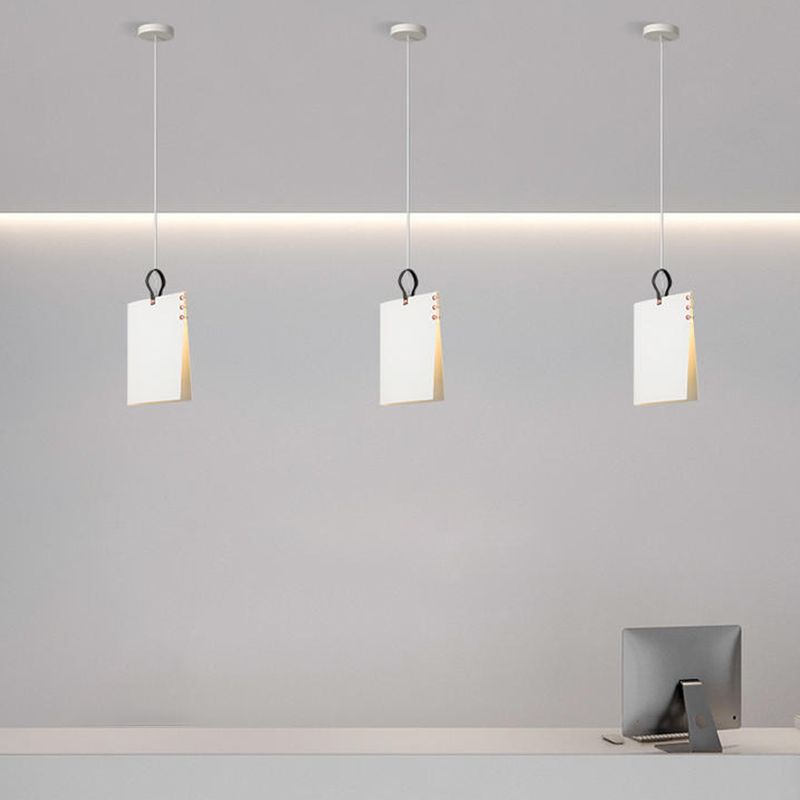 Fabrics Rectangle Shade Hanging Lights Modern Style 1 Light Hanging Mount Fixture