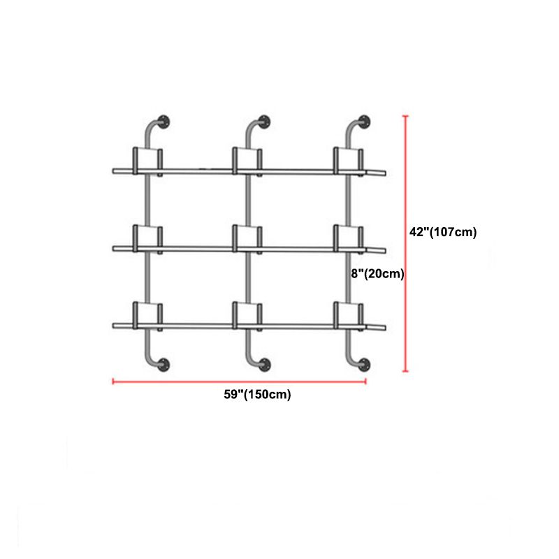 Wall Mounted Storage Bookshelf Nordic Style Bookcase with Shelves