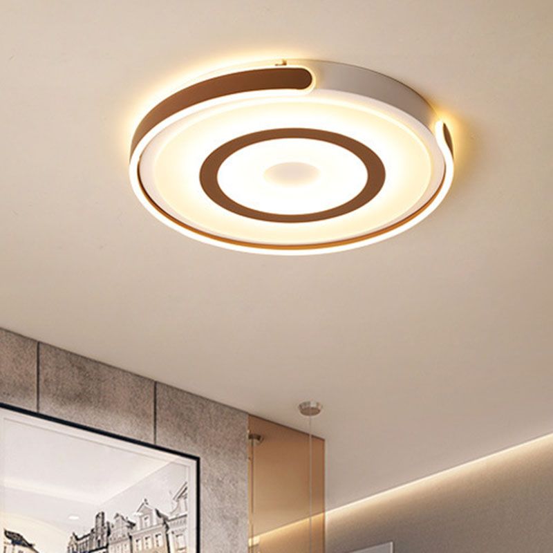 Halo métallique anneau encastré plafonnier café moderne LED encastré luminaire