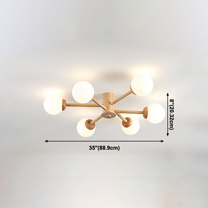 Spoetnik-plafondlamp Glazen kap Inbouwlamp voor kledingwinkel
