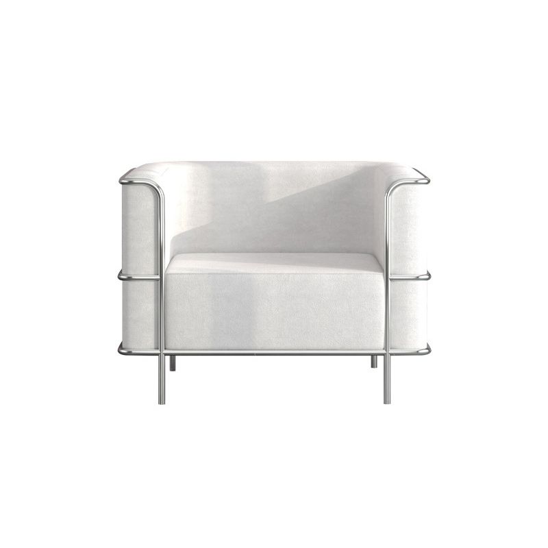 Tight Back Settee Stain Resistant Solid Color Sofa for Living Room