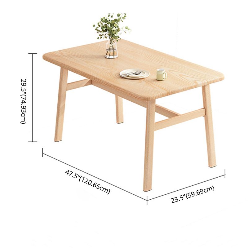 Modern MDF Top Rectangle Shape Dining Set Standard Brown Dining Set With 4 Legs Table