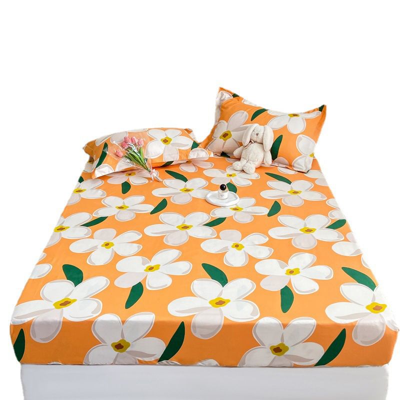 Twill Cotton Bed Sheet Set Breathable Sheet 1 Piece Fitted Sheet