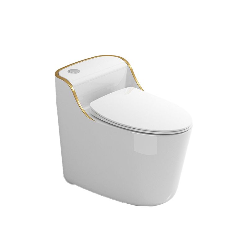 Modern Seat Included Flush Toilet One-Piece White Urine Toilet for Bathroom