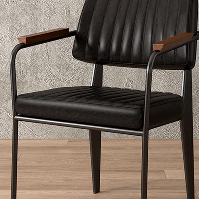 Industrial Kitchen Dining Side Chair Open Back Dining Arm Chair