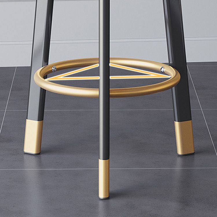 Scandinavian Home Footrest Stool Matte Finish Upholstered Bar Stools