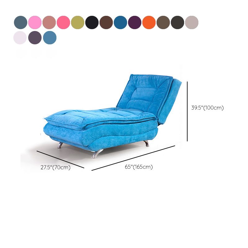 Adjustable Chaise Lounge Chair for Living Room with Metal Base