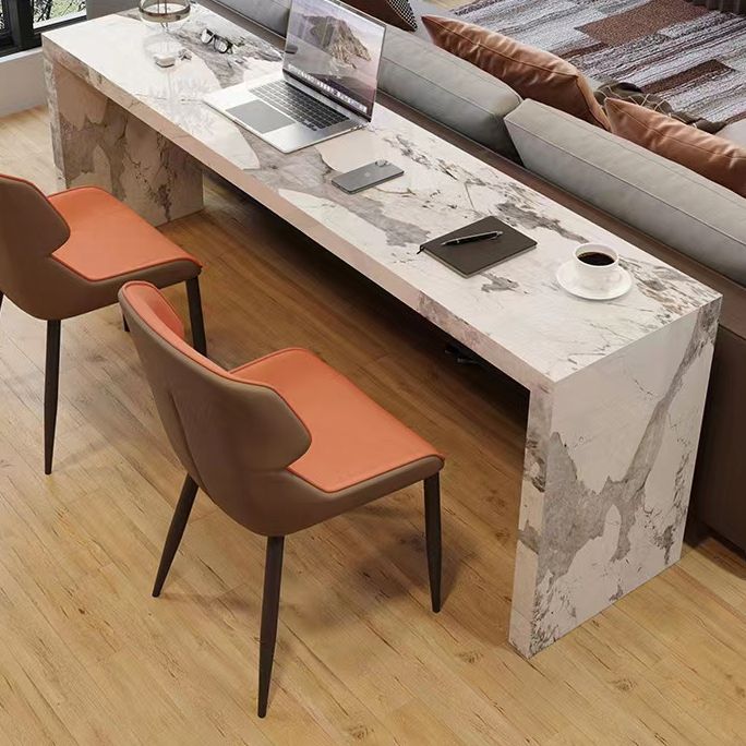 Marble Bistro Bar Height Cocktail Table with Two Legs Bistro Table