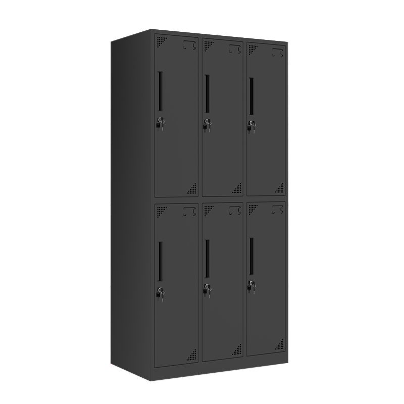 Black Steel Wardrobe Armoire Contemporary Hinged Wardrobe Cabinet