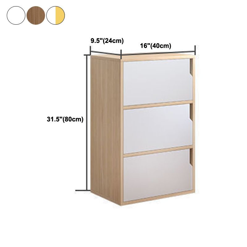 Engineered Wood Shelf Bookcase With Cabinets Rectangular Bookshelf