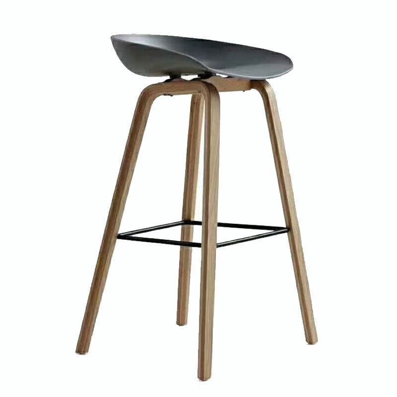 Moderner Stuhl mit Massivholz -Bar mit Fußstütze mit einem Bistro -Bistro -Hocker von Fußstützen 30 Zoll