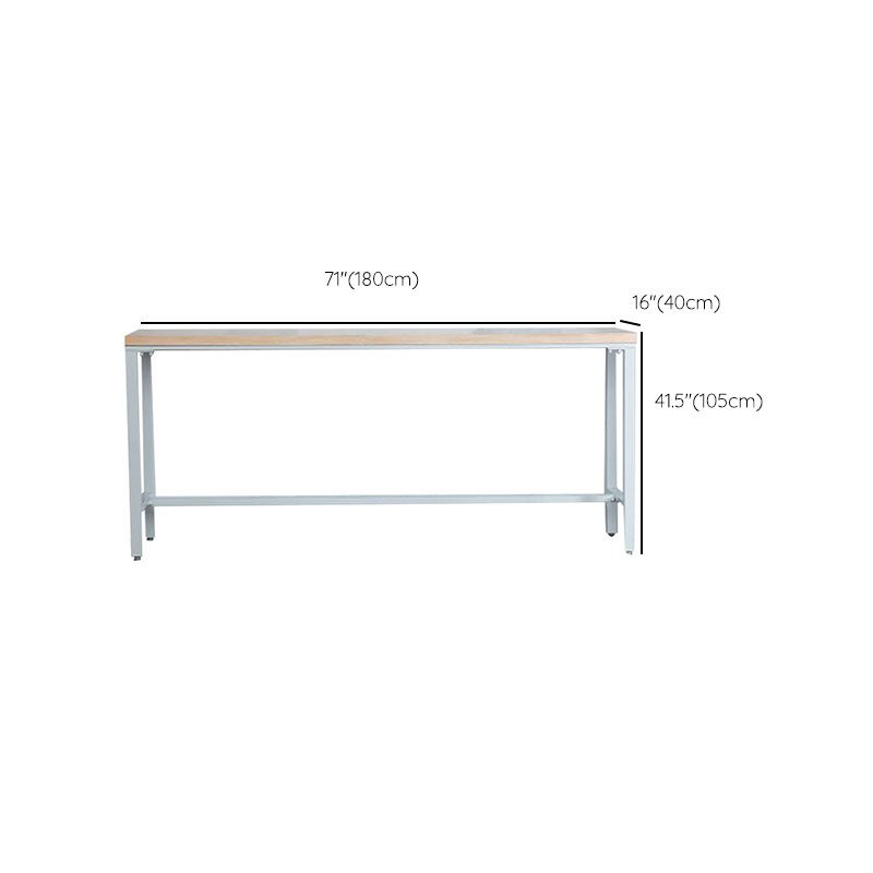 Modern Style Bar Table 1/5 Pieces Rectangle Solid Wood Counter Set