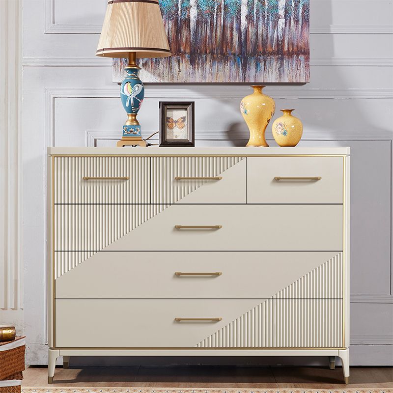 Wooden Storage Chest Dresser Contemporary Glam Dresser with Drawers