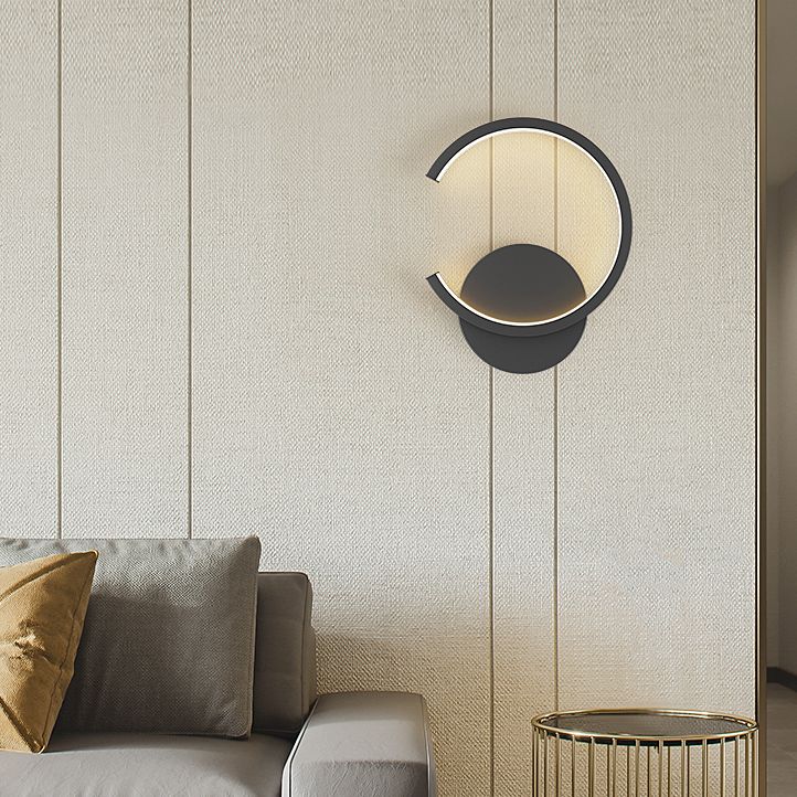 Modern Minimalist Style Regular Wall Mounted Light Fixture Metal 1 Light Wall Light Sconces for Living Room