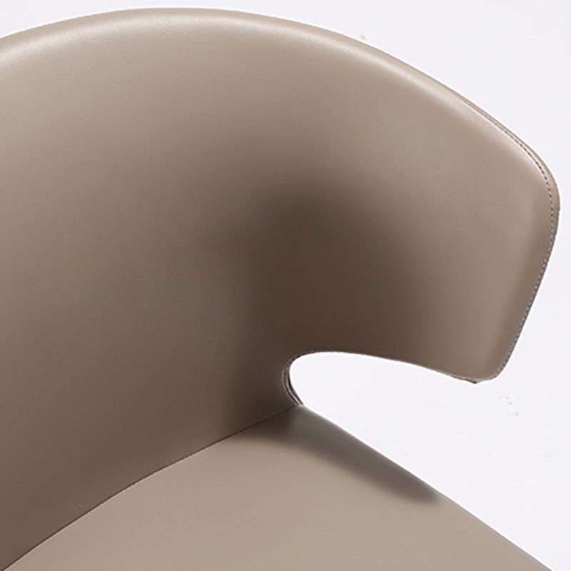 Silla de comedor de metal de estilo contemporáneo, silla individual lateral sin brazos para cocina