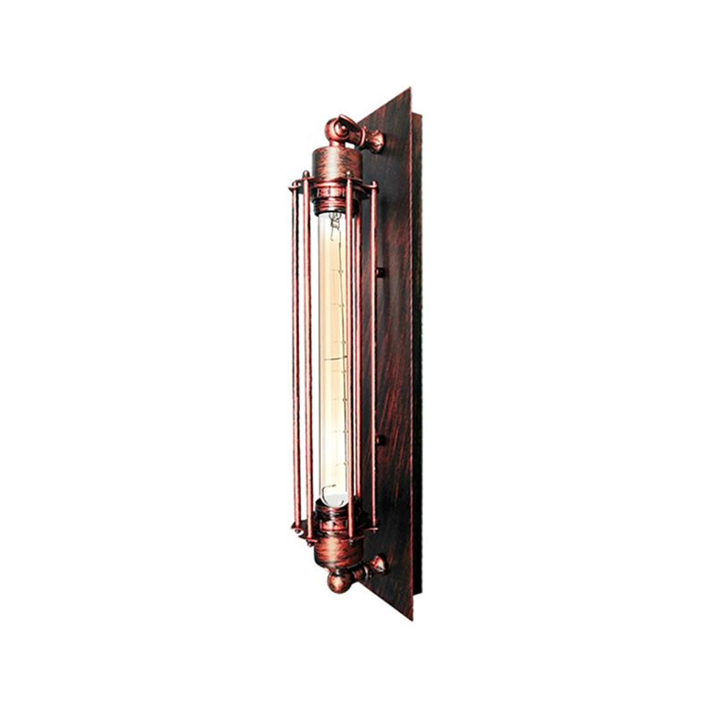 Contemporary Wall Sconce Cylinder Shape Vanity Lamp with Metal Shade for Bathroom