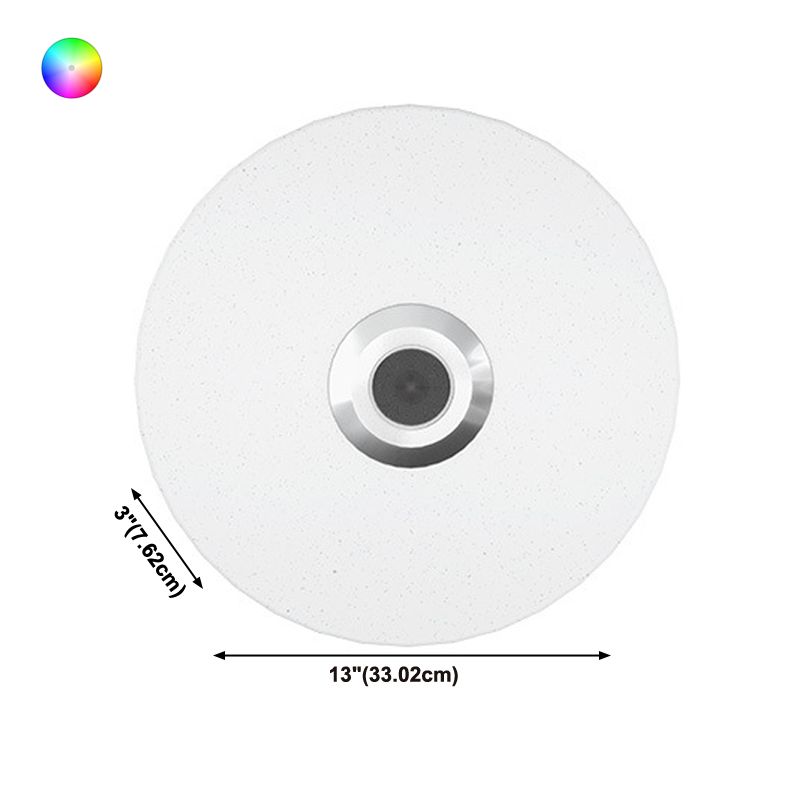 Plafonnier intelligent de forme ronde en acrylique moderne à 1 lumière pour chambre d'étude