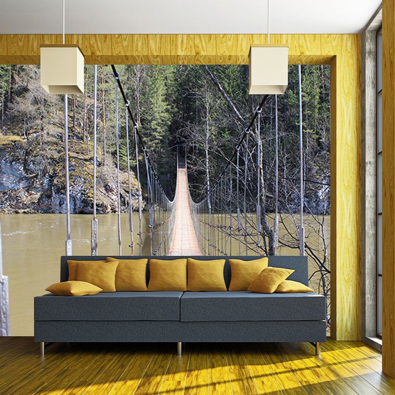 Space Extension Mural Mildew Resistant Industrial Decorative Wall Covering