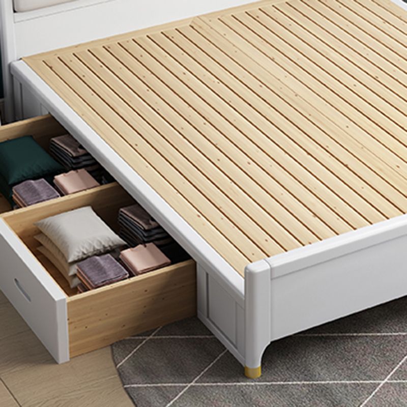 Contemporary 41.33" Tall Wood Upholstered Headboard Standard Bed