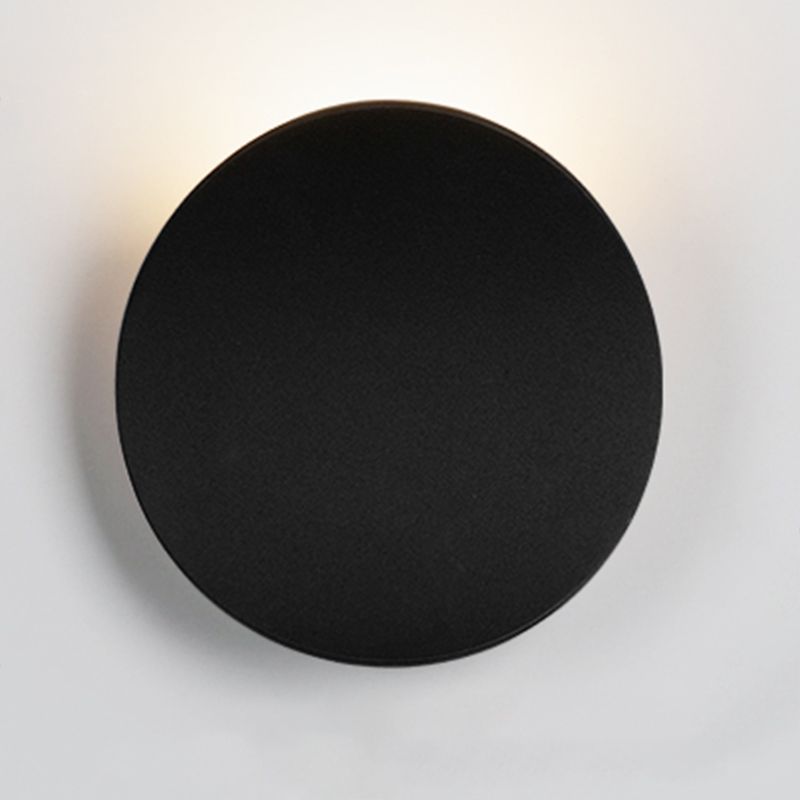 Metal Round Shade Wall Sconce Modern Style 1-Light Wall Mounted Light