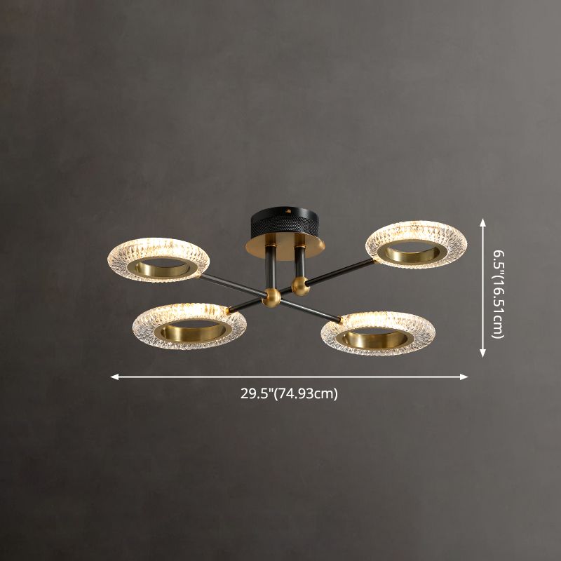 Sputnik LED Flush Mount Metal Contemporary Flush Mount Light for Living Room