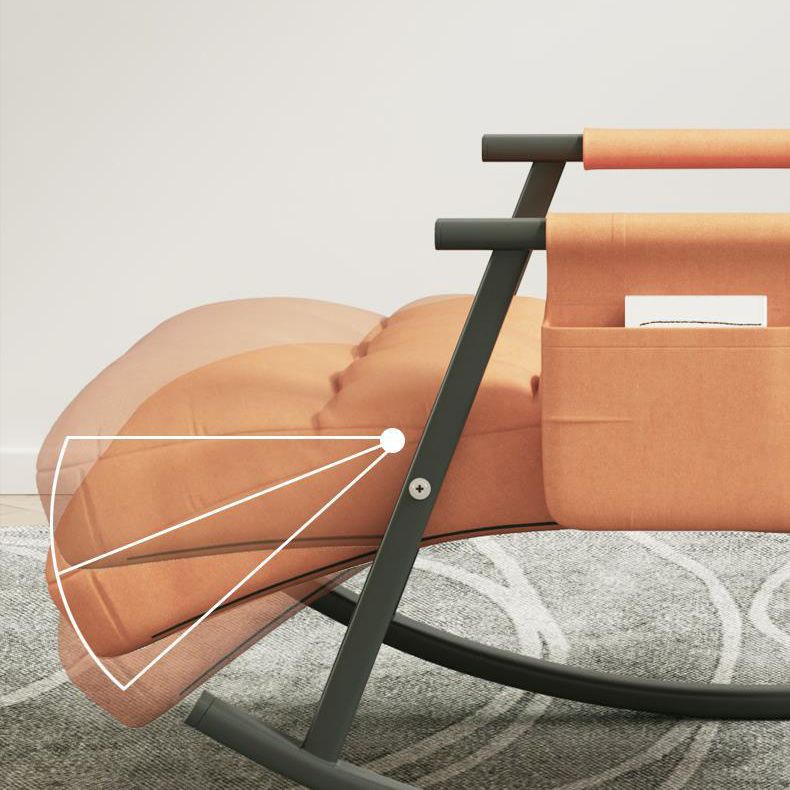 Single Leisure Modern Lazy Sofa Chair Iron Base Lounge Rocking Chair for Balcony
