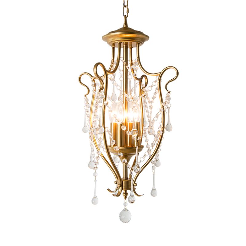 Lampada ad olio sospendere a sospensione tradizionale a 4 luci sfarina a 4 palle lampadario soffitto in oro