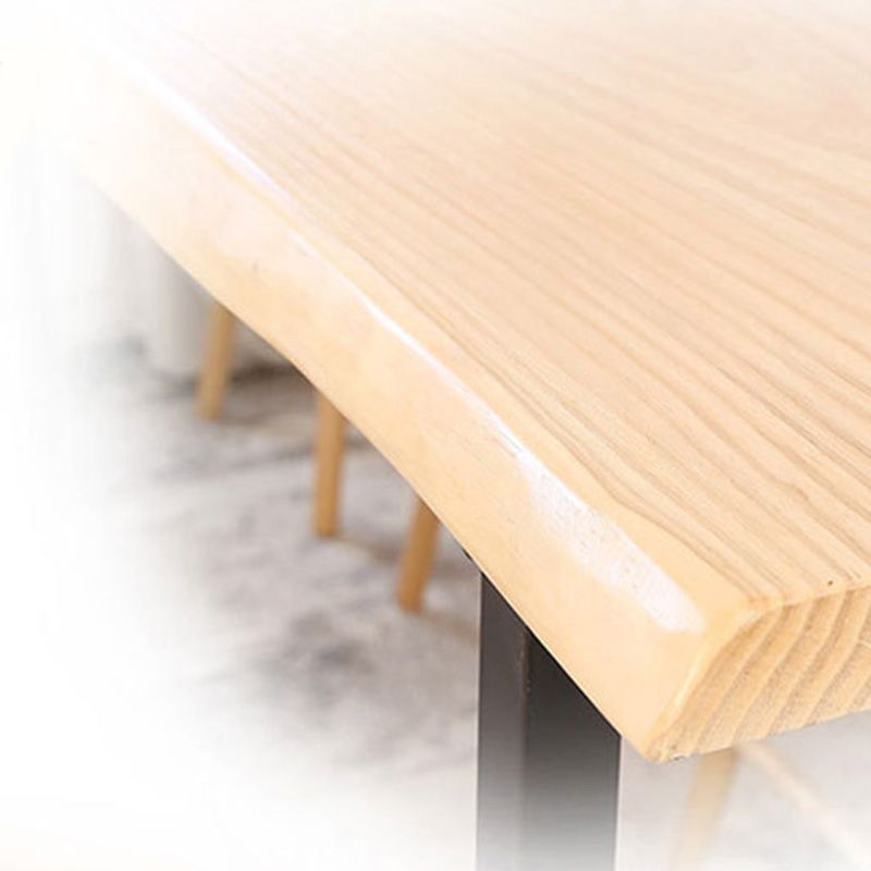 Metal 41.3-inch Bar Table Rectangular Wood Top Bistro Pub Table with Black Base