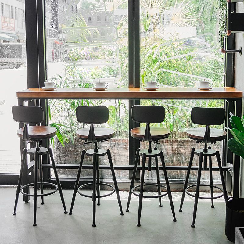 Iron and Wood Rectangular Table Modern Style Milk Tea Shop Cafe Bar Table