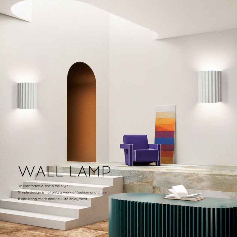 Cylinder Wall Mounted Lamps Postmodern Resin Wall Mounted Lights for Living Room
