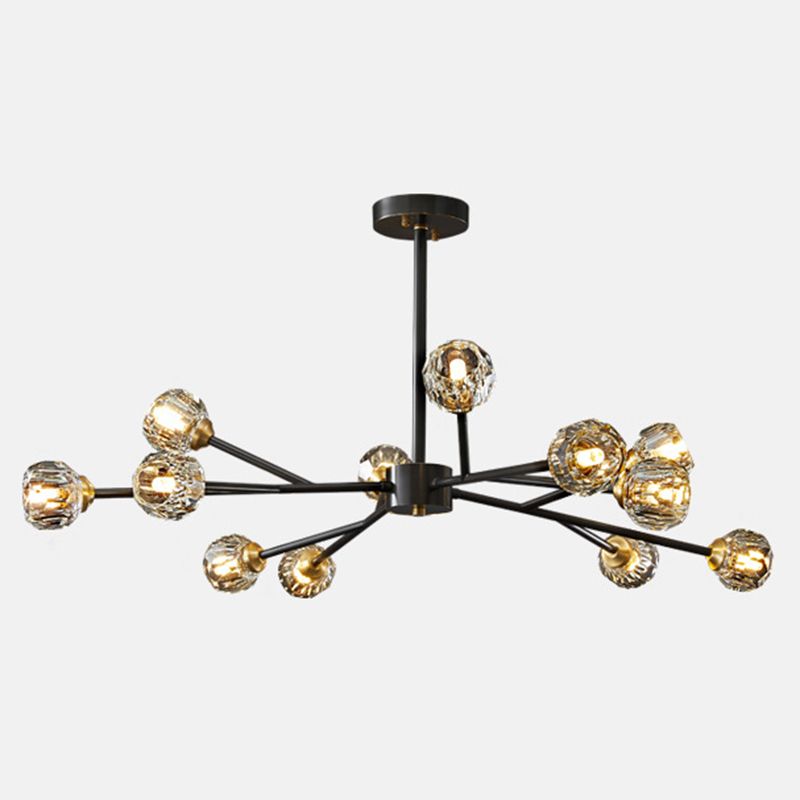 Zeitgenössische radiale Anhängerleuchte Kristallhängung angehender Licht für Wohnzimmer