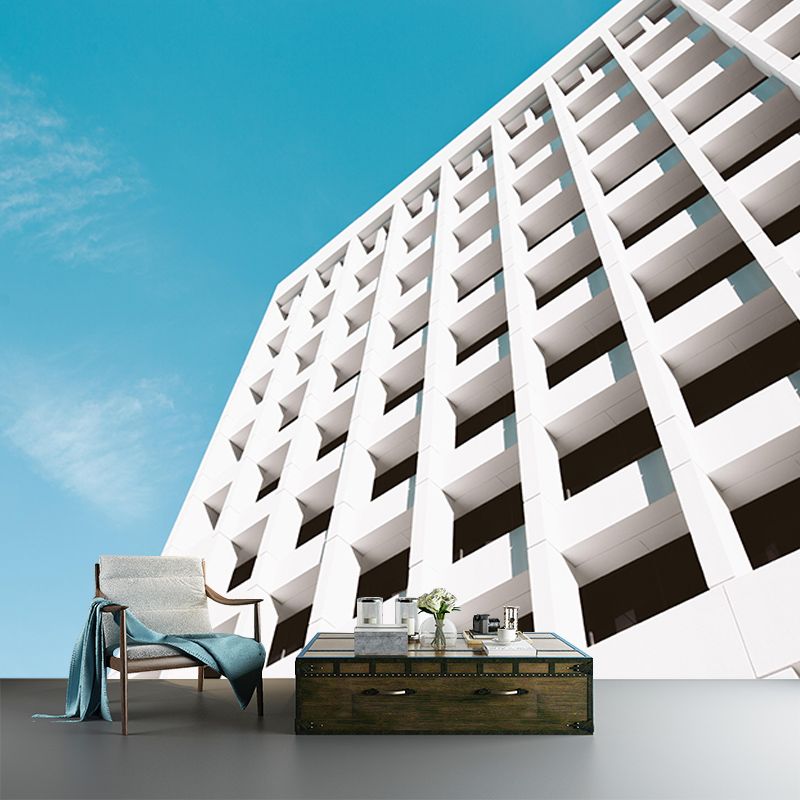 City Construction Mural Wallpaper Mildew Resistant Modern Room Decoration