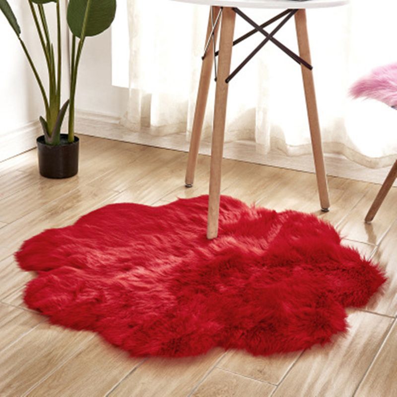 Modern Solid Color Carpet Polyester Carpet Non-Slip Backing Area Shag Rug for Living Room