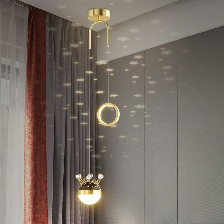 Modern Style Geometry Shape Hanging Lights Metal 2 Light Hanging Light Fixtures