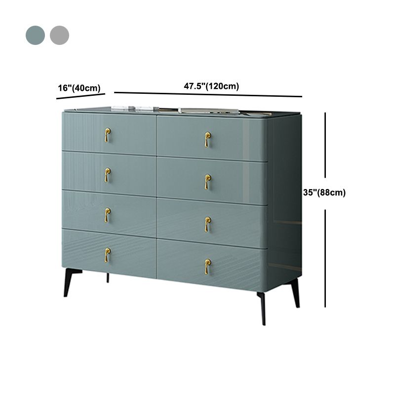 Contemporary 34.65'"/41.73" Tall Wooden Chest, Rectangle Accent Chest with Drawers