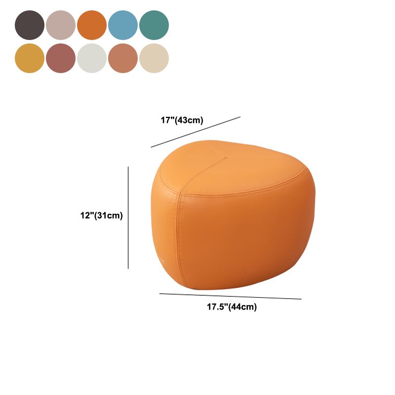 Fade Resistant Specialty Ottoman Contemporary Faux Leather Pouf