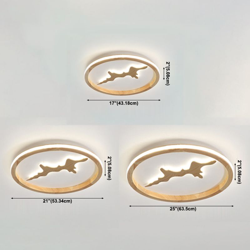 Cage en bois contemporain Plafond de plafond avec Shade Acrylique pour la salle de dessin