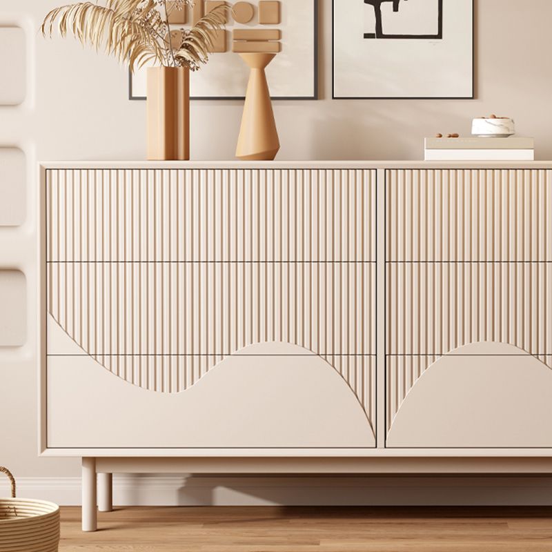 Contemporary Storage Chest Dresser Wooden Chest with Drawers