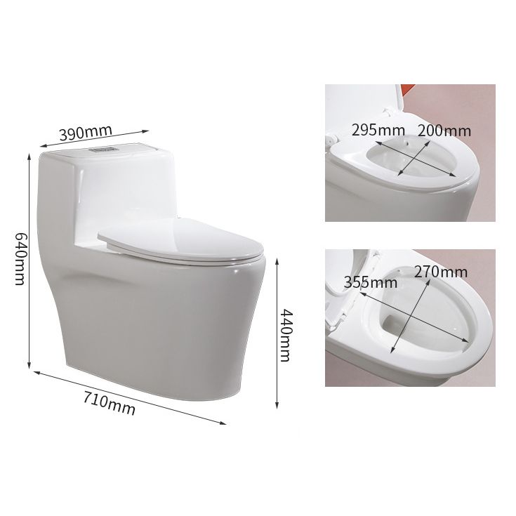Traditional Seat Included One Piece Toilet Floor Mounted Toilet Bowl for Washroom