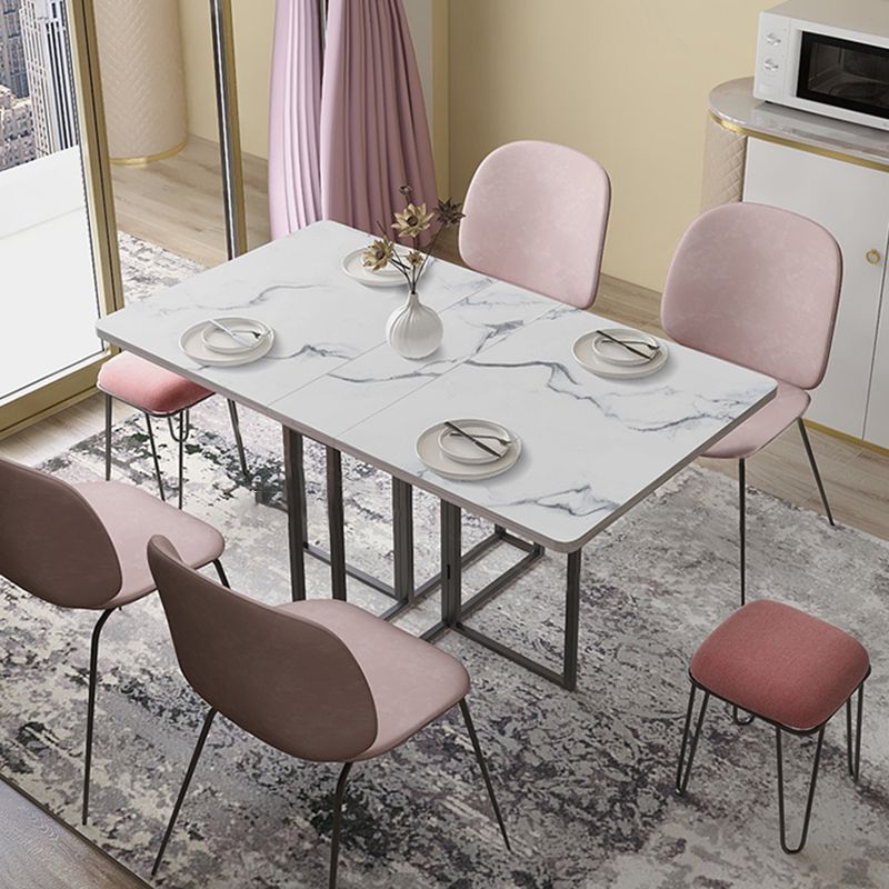 Faux marmeren eettafel Eenvoud Stijl Sledetafel voor eetkamer