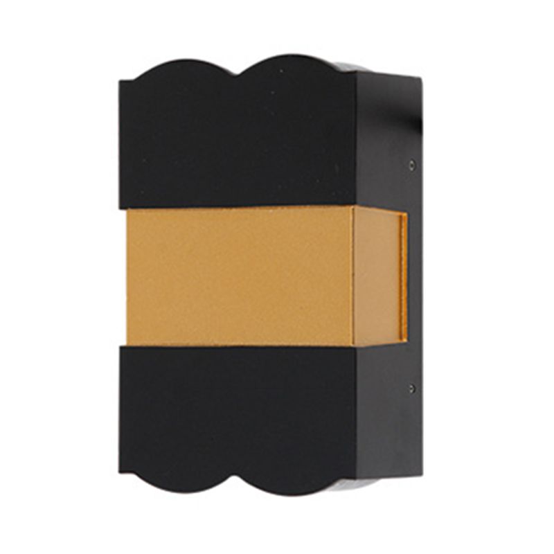 Geometric Wall Light Fixture Modern Metal Wall Sconce in Black/White