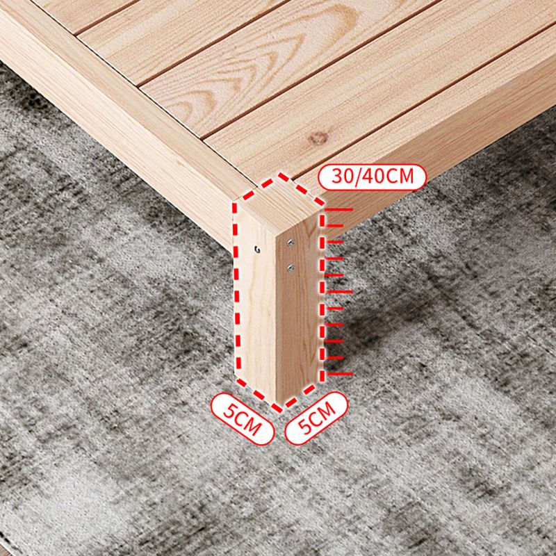 Scandinavian Solid Wood Bed Natural Bed With Custom Wood Legs