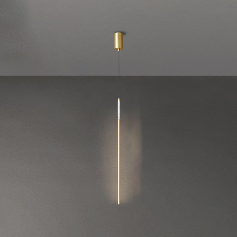 Pendre de style simple moderne Cuivre 1 éclairage léger pour le chevet ou salon